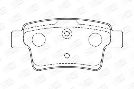 Колодки гальмівні дискові задні Citroen C4 Grand Picasso I (UA_) 06-13, C4 Picasso I MPV (UD_) 06-15 CHAMPION 573194CH