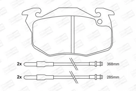 CITROEN Тормозные колодки передние ZX 91-,Peugeot,Renault Clio CHAMPION 571525CH