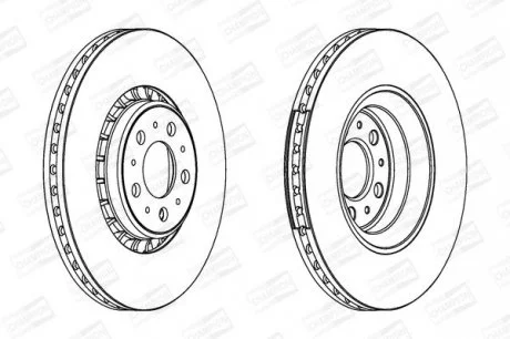 Диск гальмівний передній (кртано 2) Volvo XC90 I CHAMPION 562217CH-1