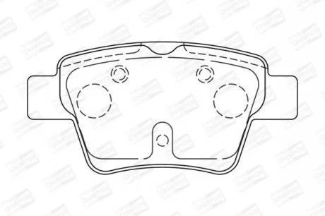 Колодки гальмівні дискові задні Citroen C4 I/ Peugeot 307 (03-09) CHAMPION 573235CH