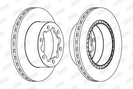 DB Диск тормозной задн.Sprinter,VW Crafter 06- (303,4*28) Jurid 569138J