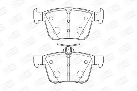 Колодки гальмівні дискові задні AUDI A3, Golf VII (12-) CHAMPION 573415CH