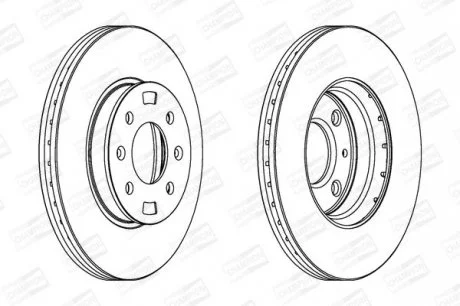 Диск гальмівний передній (кратно 2) Hyundai Accent III Saloon (MC) (05-12), Accent IV (RB) (10-) CHAMPION 562554CH