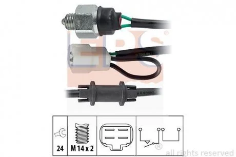 KIA Вимикач світла заднього ходу KIA CARNIVAL II 01- EPS 1.860.229