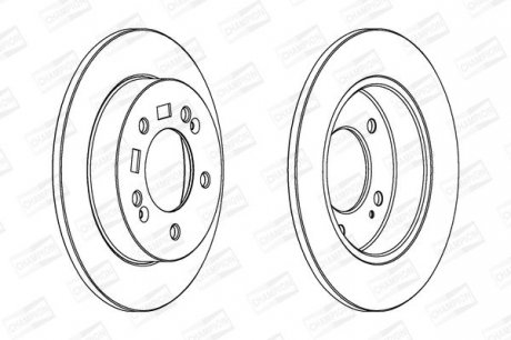 HYUNDAI Диск тормозной задн.ix20,Kia Venga 10- CHAMPION 563033CH