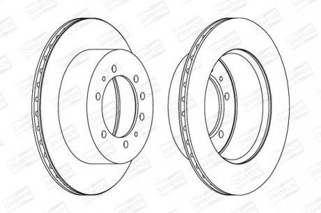 Диск тормозной задний NISSAN PATROL GR V (Y61, GR) (99-07) CHAMPION 562223CH-1