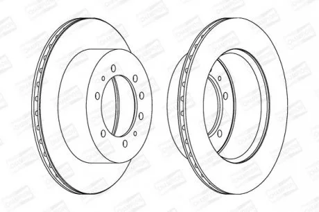 Диск тормозной задний NISSAN PATROL GR V (Y61, GR) (99-07) CHAMPION 562223CH-1