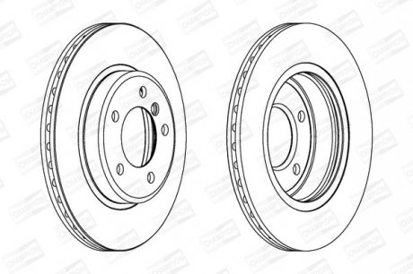 BMW Диск тормозной передн.E46 2.0/3.0 98- CHAMPION 562090CH