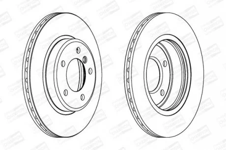 Гальмівний диск перед. BMW 3 (E46) 98-05 (300x22) компл. 2шт CHAMPION 562090CH