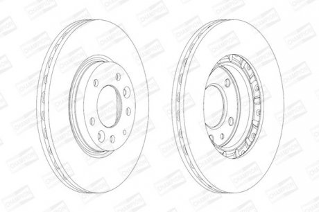 MAZDA Диск тормозной передн.Mazda 6 07- CHAMPION 562633CH