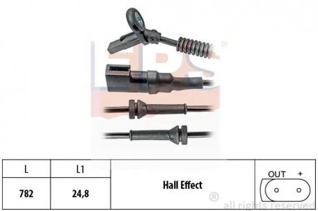 FORD Датчик ABS пер.Fiesta -10, Fusion -12 EPS 1.960.024