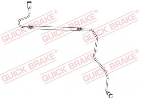 Шланг тормозной (задний) Citroen C3/Peugeot 207 06-(L) QUICK BRAKE 96.017
