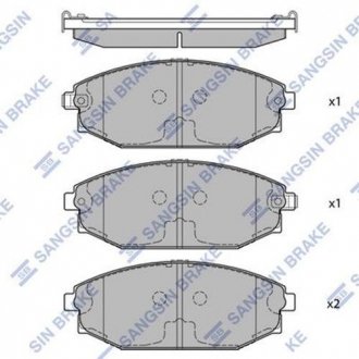 Комплект гальмівних колодок з 4 шт. дисків SANGSIN Hi-Q (SANGSIN) SP1053