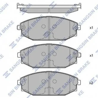 Комплект гальмівних колодок з 4 шт. дисків SANGSIN Hi-Q (SANGSIN) SP1053