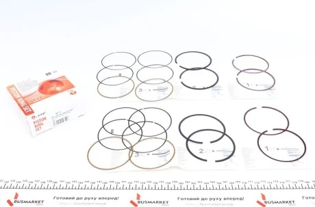 Кольца поршневые Chevrolet Lacetti 1.8 LDA (+0.25/80,75mm) (1.2x1.2x2.0) (к-кт 4 цилиндра) AMP PR-CHE-49-3549-025-SET