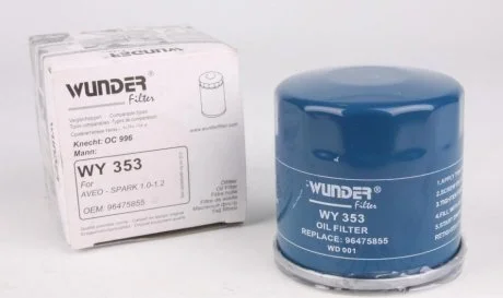 Фільтр масляний WUNDER WUNDER FILTER WY 353