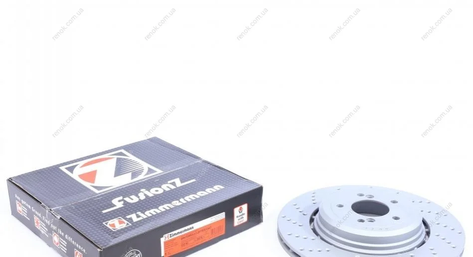 Диск тормозной (задний) BMW 5 (E60/E61)/6 (E63) 04-10 (L) (370x24) (с покрытием) (с отверстием) (вент) ZIMMERMANN 150.3475.70 (фото 1)