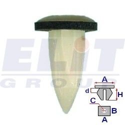 Втулка обивки двери (к-т:10 шт) размер:A = 16.2mm/C = 3.4mm/H = 21.9mm ELIT R 11031