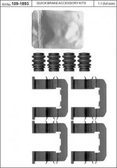 Монтажний компл.,гальм.колодки QUICK BRAKE 109-1893