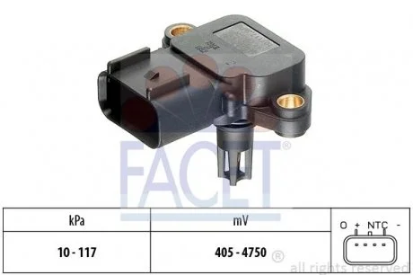 Датчик тиску наддуву Ford Focus 1.4 16v (98-04) Facet FACET 10.3077