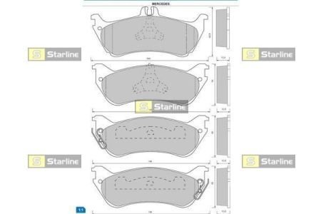 Колодки тормозные дисковые, к-кт. STARLINE BD S424