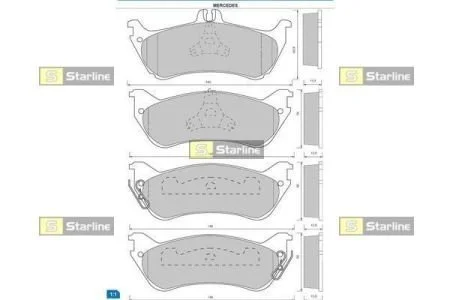 Гальмівні колодки дискові STARLINE BD S424