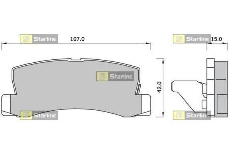 Колодки тормозные дисковые, к-кт. STARLINE BD S427