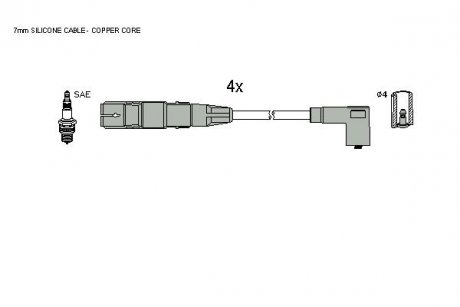 Комплект высоковольтных проводов STARLINE ZK 6651