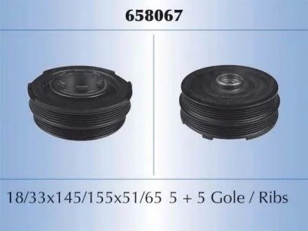 Ремінний шків, колінчастий вал STARLINE RS 658067