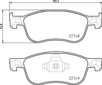 Тормозные колодки, к-кт. BREMBO P24 210