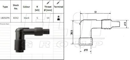 Свечной наконечник NGK LB05EPK