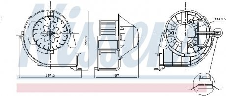 Вентилятор салону NISSENS 87 802