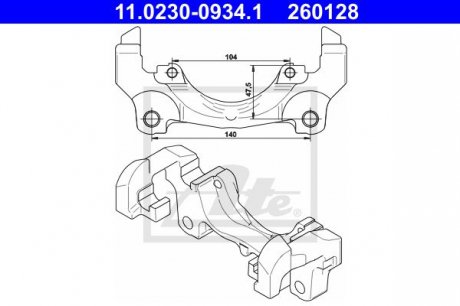 Скоба супорта ATE 11.0230-0934.1