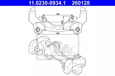 Скоба гальмівного супорта ATE 11.0230-0934.1