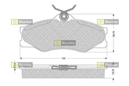 Колодки тормозные дисковые, к-кт. STARLINE BD S229