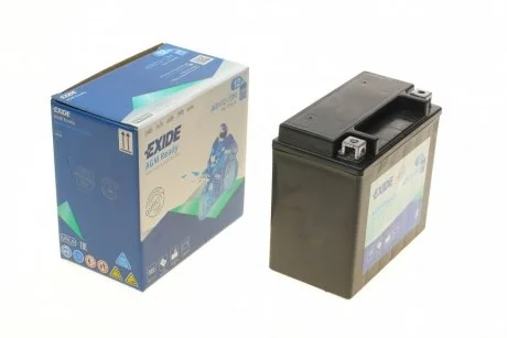 Аккумуляторная батарея 12Ah/200A (200x150x90/+L/B0) (AGM) (мото) EXIDE AGM12-12M