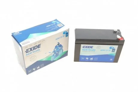 Аккумуляторная батарея 7Ah/85A (150x65x100/+L/B0) (AGM) (мото) EXIDE AGM12-7F