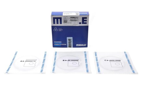 Кільця поршневі VW T4 2.4D/T5 1.9TDI 03-09/Caddy 1.6TDI 10-/1.9TDI 04-10 (80.0mm/+0.5) (1.75-2-3) MAHLE / KNECHT 03055N2