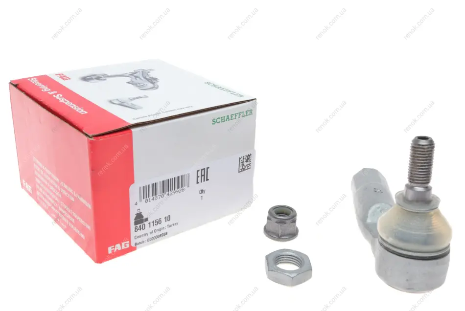 Наконечник рулевой тяги (R) VW Caddy III/IV 03/04- FAG 840 1156 10 (фото 1)