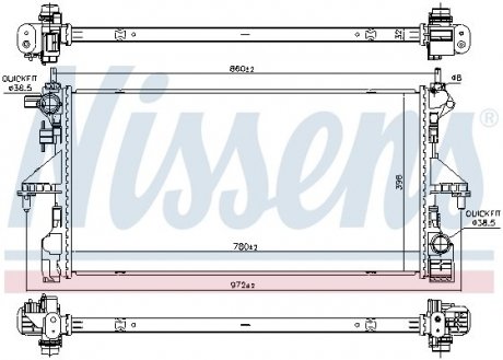 Радиатор CITROEN JUMPER (250) (06-) 2.0 BlueHDI NISSENS 606171