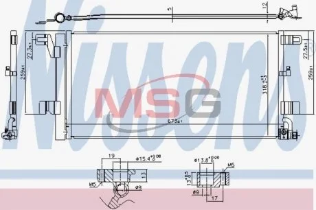 Радіатор кондиціонера NISSENS 940752