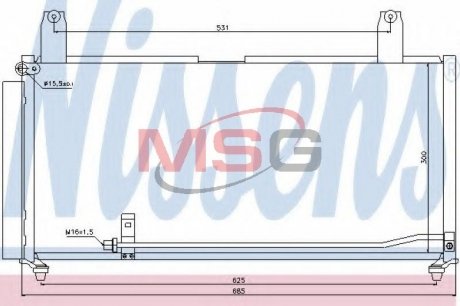 Конденсер SZ AERIO(01-)1.3 i 16V(+)[OE 95310-54G00] NISSENS 940080