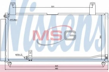 Радіатор кондиціонера NISSENS 940080