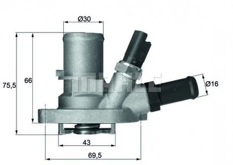 Термостат, охлаждающая жидкость MAHLE MAHLE / KNECHT TI 149 88