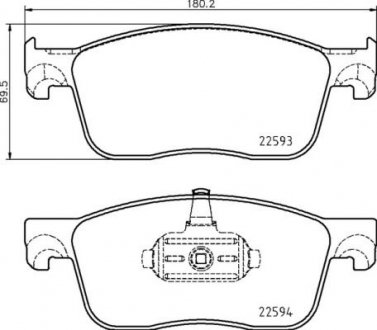 Тормозные колодки, к-кт. BREMBO P61 134 (фото 1)