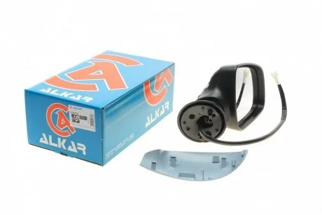 Дзеркало в сборе, праве,електр., випуклий + обогрів під покрас. 5 Pins, ALKAR 6 140 594