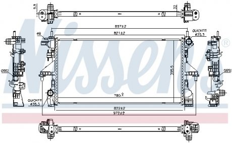 Радиатор CITROEN JUMPER (250) (06-) 3.0 HDi NISSENS 606538