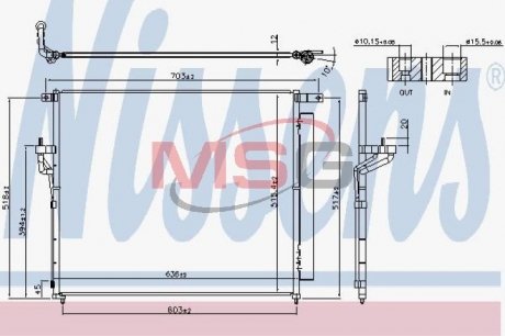 Конденсер FORD RANGER (TKE) (11-) 2.2 TDCI NISSENS 940266