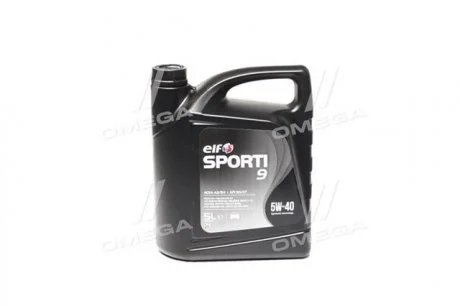 Моторна олива Elf SPORTI 9 / 5W40 / 5л. / (VW 502.00/505.00, MB 229.3, BMW LL-01) ELF 214252