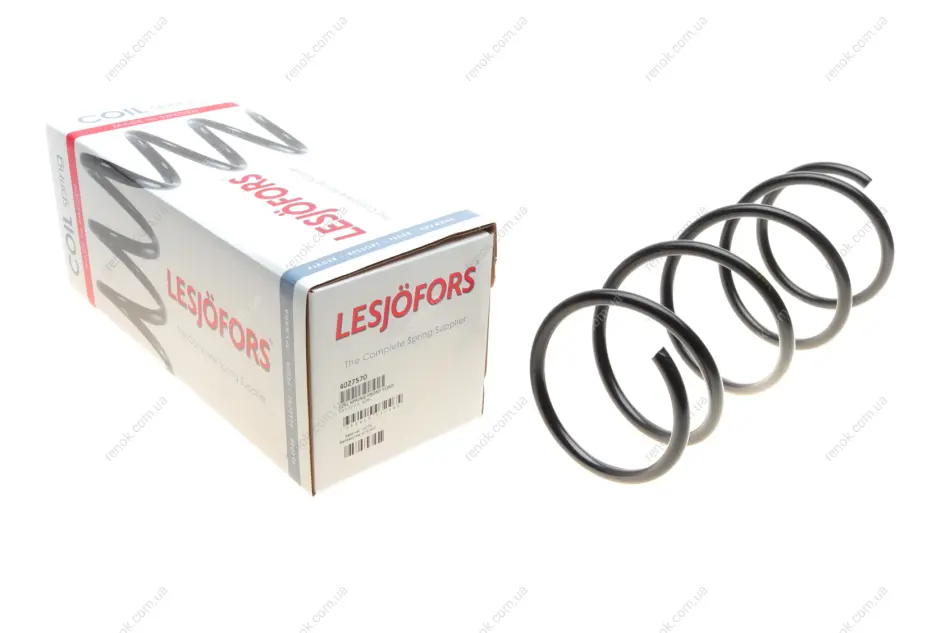 Пружина (передняя) Ford Ka 1.0/1.3i 96-08 (нах.зад.часть/фургон) LESJOFORS 4027570 (фото 1)